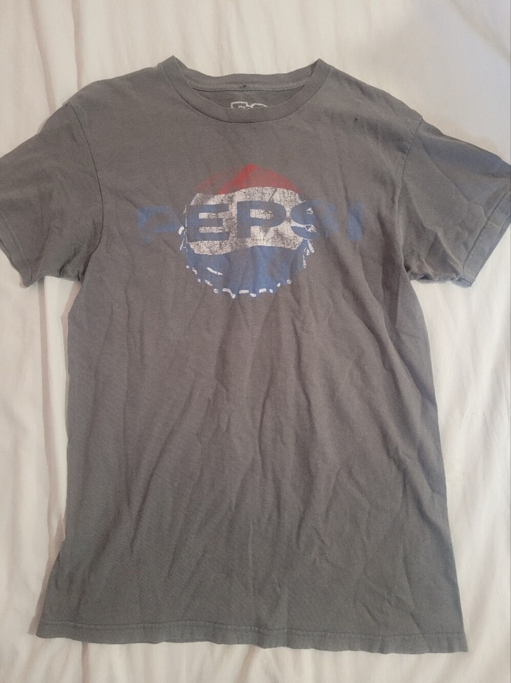 Vintage Pepsi Graphic Short Sleeve T-Shirt - Gray